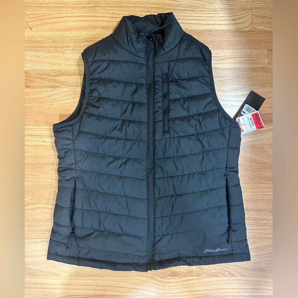 Eddie Bauer Black Puffer Vest NWT